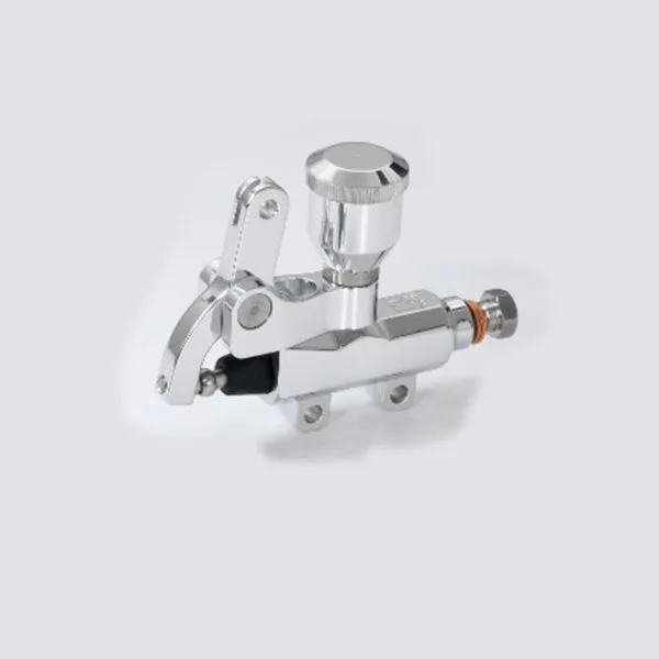 Kabelbediende hoofdremcilinder met oliereservoir — Gepolijst aluminium KustomTech