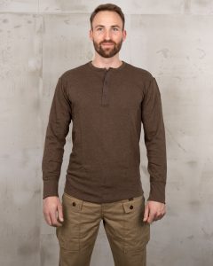 Chemise Utility Manches Longues - 1954 Utility Shirt Long Sleeve Brown Melange Pike Brothers — vue 1