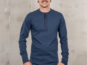 Utility Shirt met lange mouwen - Utility Shirt met lange mouwen uit 1954, indigo melange, Pike Brothers — afbeelding 1