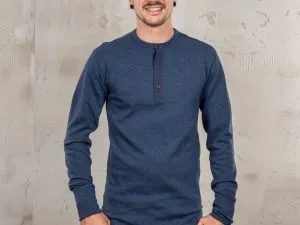 Chemise Utility Manches Longues - 1954 Utility Shirt Long Sleeve Indigo Melange Pike Brothers — vue 1