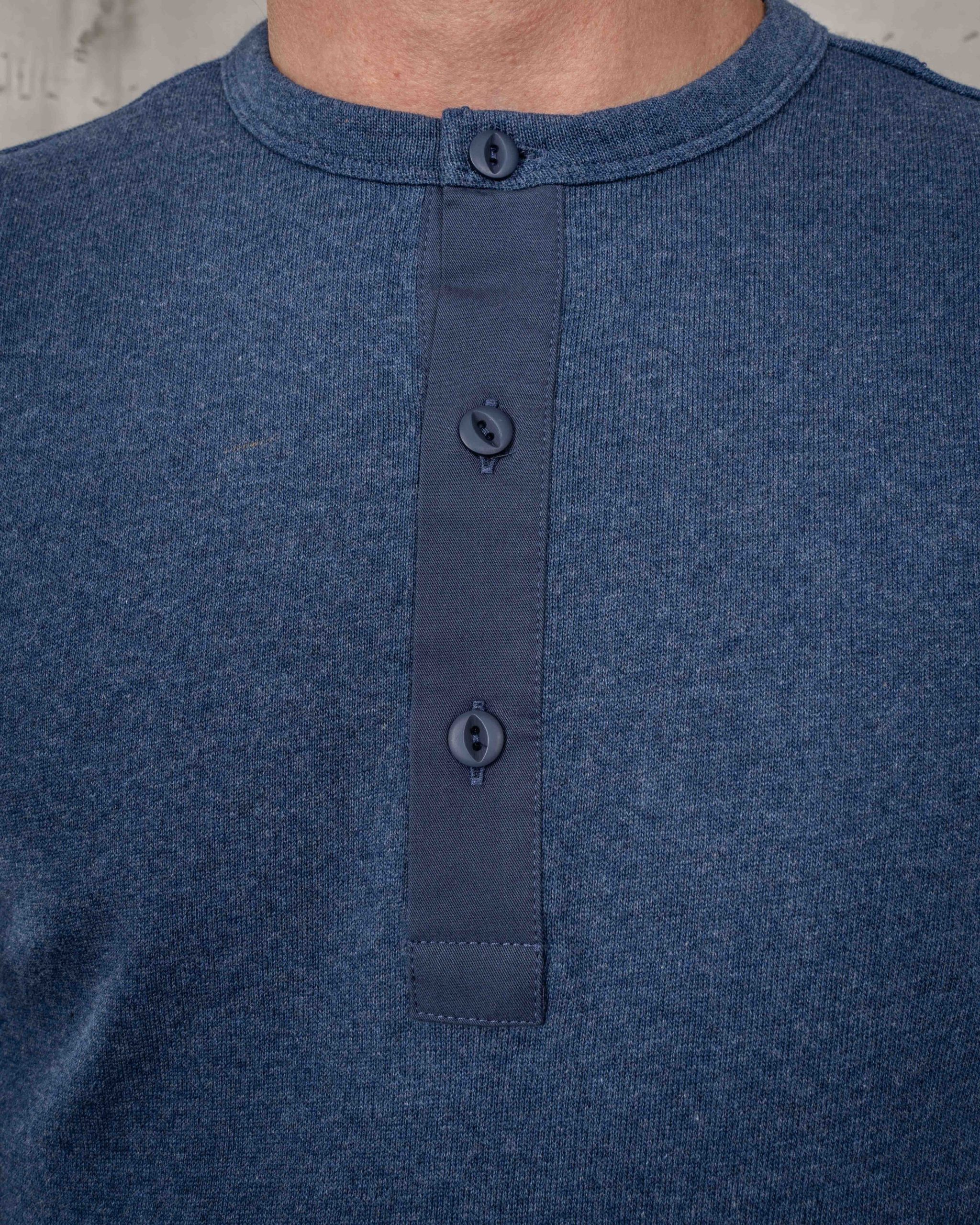 Chemise Utility Manches Longues - 1954 Utility Shirt Long Sleeve Indigo Melange Pike Brothers — vue 4