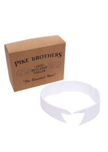 Removable Mao Collar Shirt - 1923 Buccanoy Collar Starched White Pike Brothers — view 1