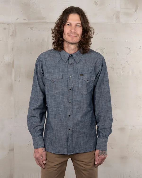 Chemise Workwear Rider - 1952 Rider Shirt Huaba Blue Pike Brothers