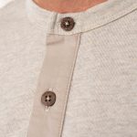 Camicia Henley a maniche corte - Camicia Henley 1927 a maniche corte Ecru Melange Pike Brothers — vista 3