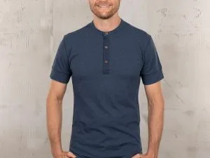 Henley overhemd met korte mouwen - 1927 Henley overhemd met korte mouwen indigo melange Pike Brothers — afbeelding 1