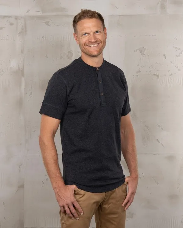 Short Sleeve Henley Shirt - 1927 Henley Shirt Short Sleeve Iron Gray Pike Brothers
