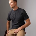 Henley Short Sleeve Shirt - 1927 Henley Shirt Short Sleeve Iron Gray Pike Brothers — view 4