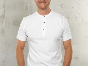 Henley Shirt Short Sleeve Ecru Pike Brothers — view 1
