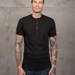 Chemise Henley Manches Courtes - 1927 Henley Shirt Short Sleeve Faded Black Pike Brothers — vue 1