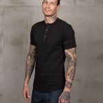 Chemise Henley Manches Courtes - 1927 Henley Shirt Short Sleeve Faded Black Pike Brothers — vue 3