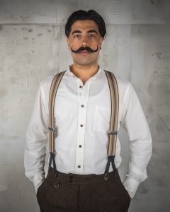Bretelles Heavy Duty - 1937 Heavy Duty Braces Brown Pike Brothers — vue 1