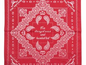 Baumwoll-Bandana – 1947 Logo-Bandana, rot, Pike Brothers – Ansicht 1