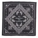 Katoenen bandana - 1947 Logo Bandana zwart Pike Brothers — afbeelding 1