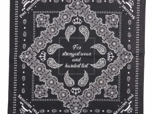 Bandana di cotone - Bandana con logo 1947 Pike Brothers nera — vista 1