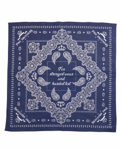 Bandana di cotone - Bandana con logo 1947 Pike Brothers blu — vista 1