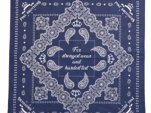 Baumwoll-Bandana – 1947 Logo-Bandana blau Pike Brothers – Ansicht 1
