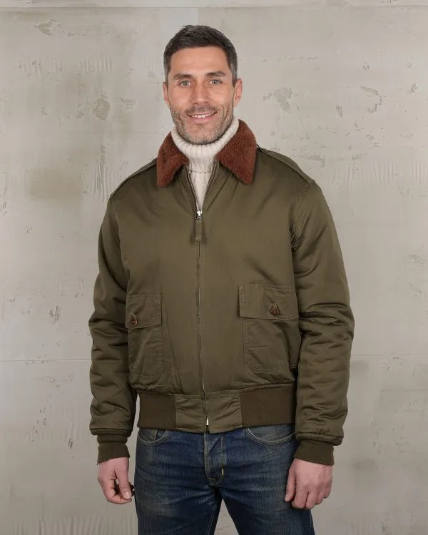 Heren militaire jas 1943 B10 Flight Jacket Olive Drab USAAF Pike Brothers
