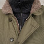 1943 N1 Deck Jacket - detail col tricot laine