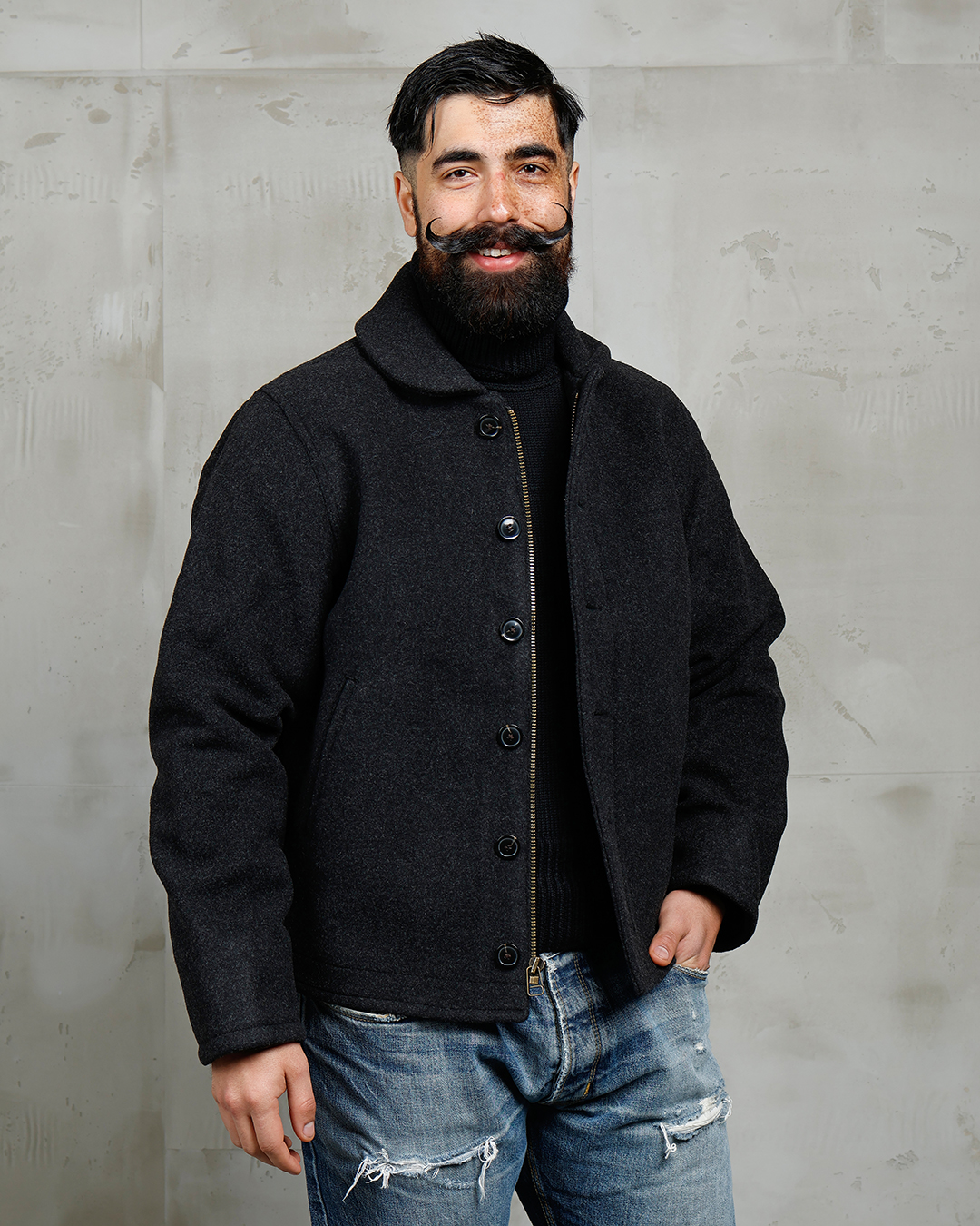 1944 N1 Deck Jacket Frontier Black - vue avant