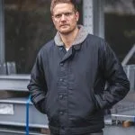 1944 N1 Deck Jacket Waxed Navy Pike Brothers - front view