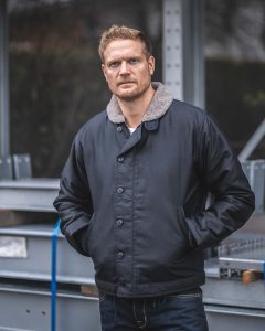 1944 N1 Deck Jacket Waxed Navy Pike Brothers - vue avant
