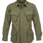 Junglejack uit 1966 - details van licht katoenpoplin