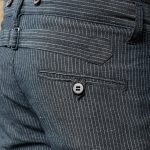 1942 Hunting Pant Grey Striped Linen du00e9tail