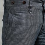 1942 Hunting Pant Grey Striped Linen dos