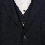Stofdetail van de Harvester Owen Blue Pike Brothers uit 1927