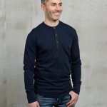 Henley-shirt met lange mouwen uit 1927, Mojave Blue, Pike Brothers