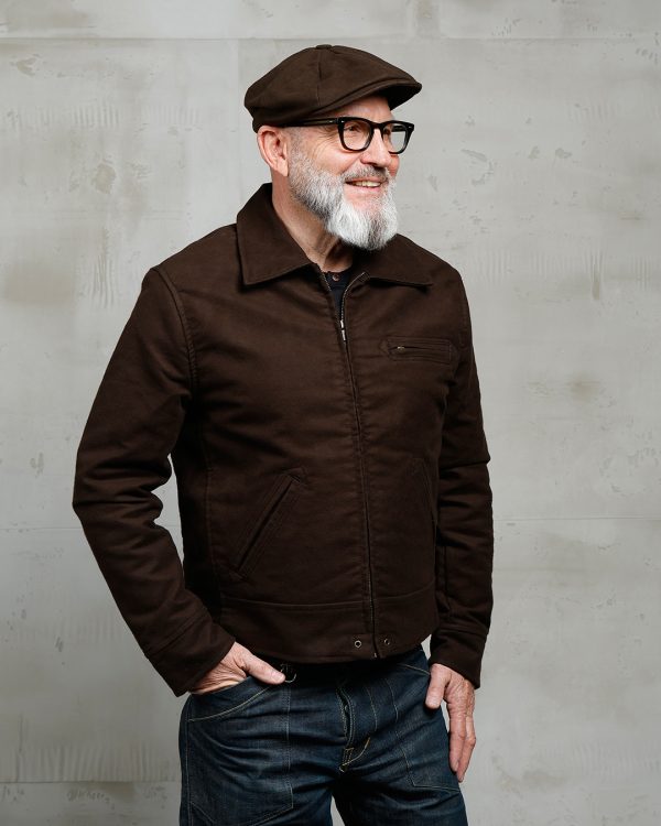 Blouson Coton Homme - 1932 Roadster Jacket Moleskin Soil Brown Pike Brothers