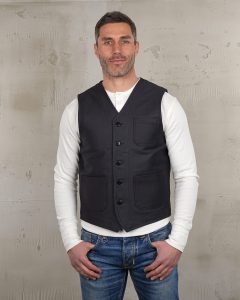 Gilet Roamer del 1937, pelle di elefante, grigio asfalto, Pike Brothers