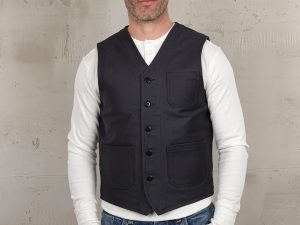 1937 Roamer Vest Elephant Skin Asphalt Grey Pike Brothers
