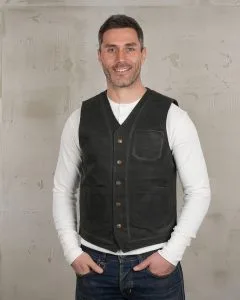 1937 Roamer Vest Waxed Olive Pike Brothers