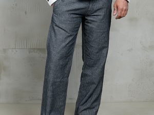 1942 Hunting Pant Grey Striped Linen Pike Brothers