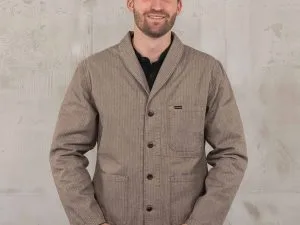 1948 Crafter Jacket HBT Brown Pike Brothers werkjas, vooraanzicht