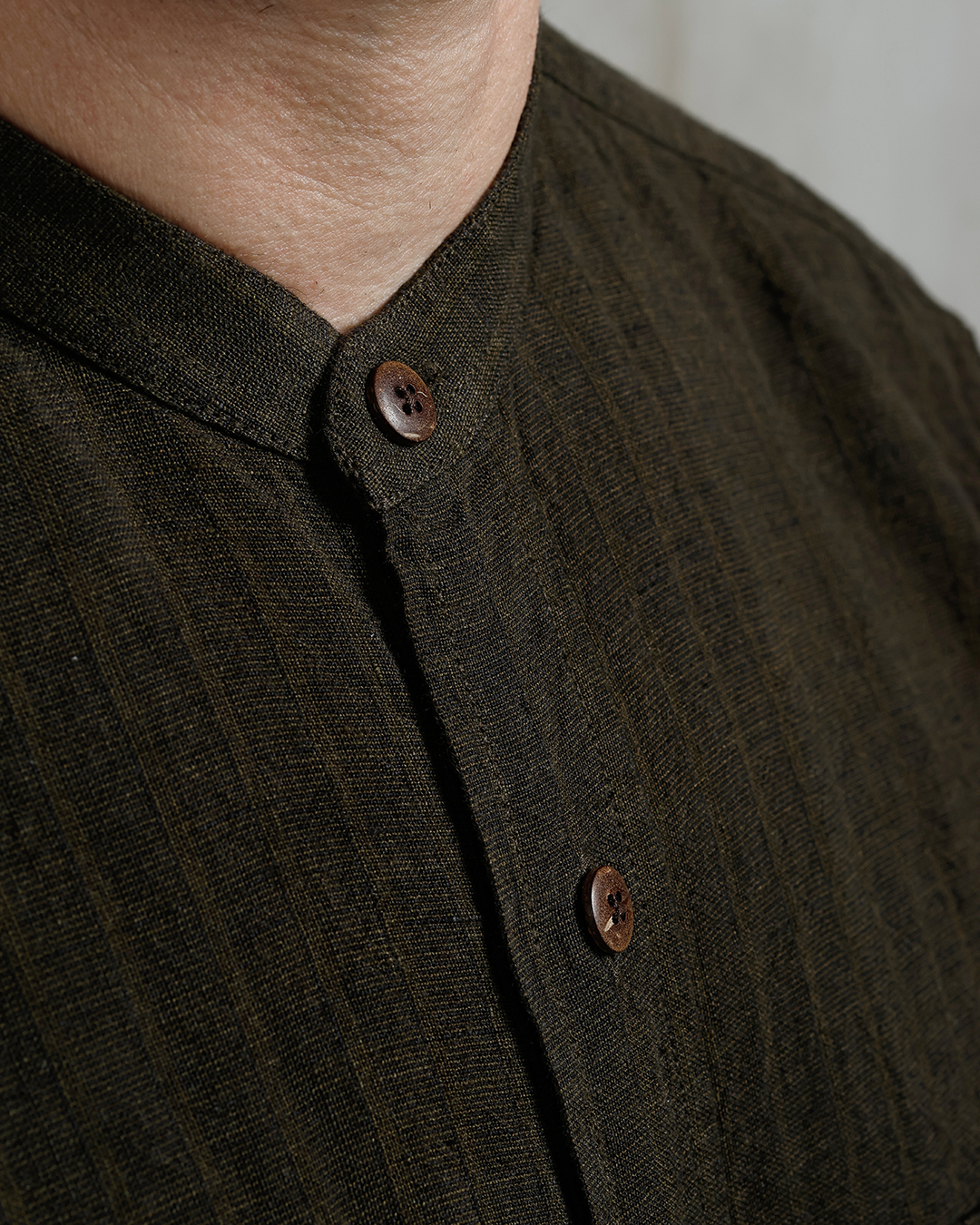 1923 Buccanoy Shirt Wicklow Green du00e9tail
