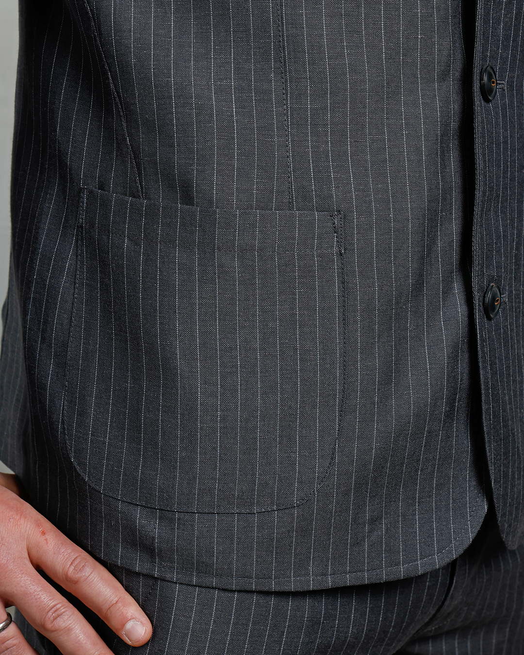 1927 Harvester Jacket Chicago Grey du00e9tail