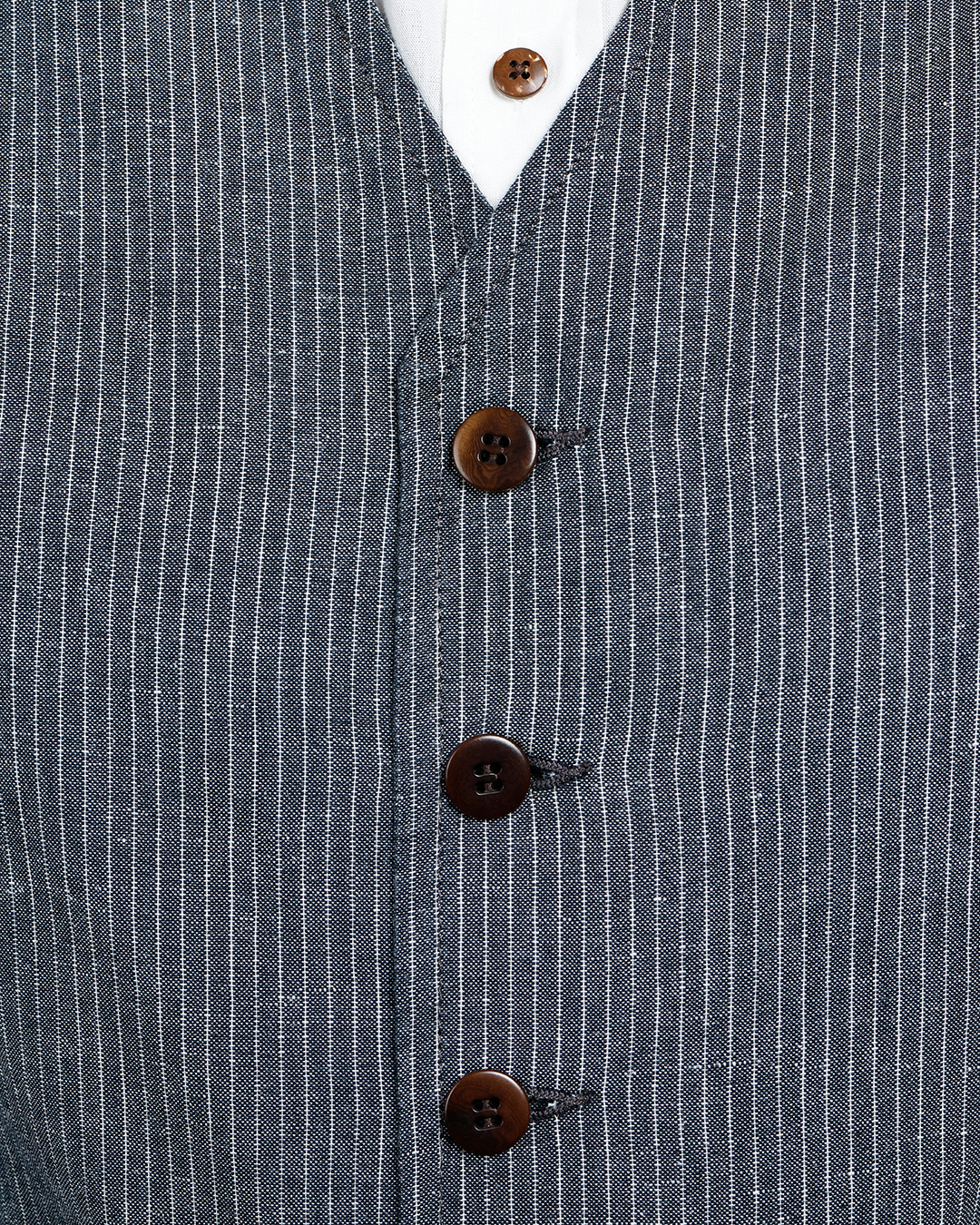 1905 Hauler Vest Grey Striped Linen dos