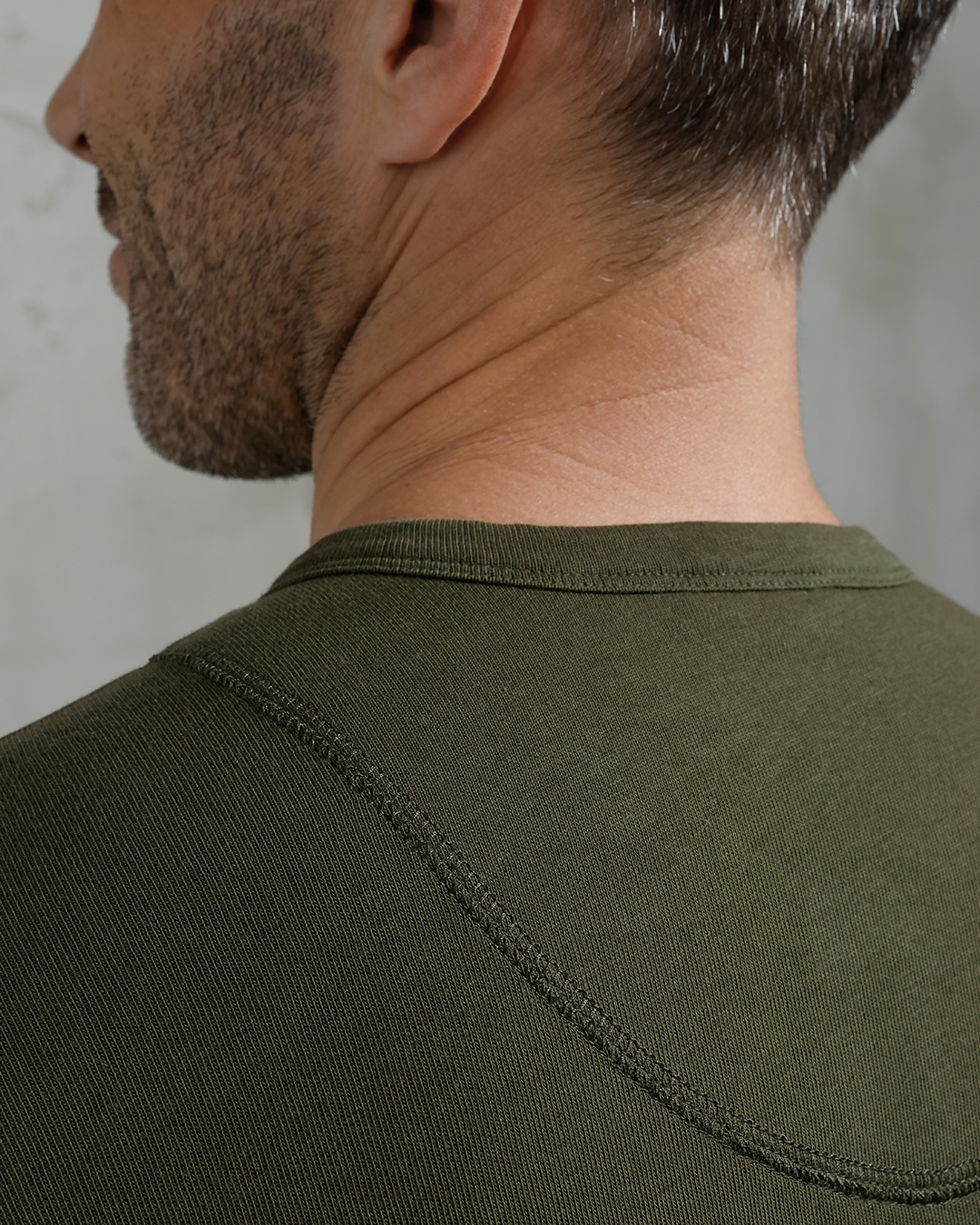 1927 Henley Long Sleeve Mojave Green tissu