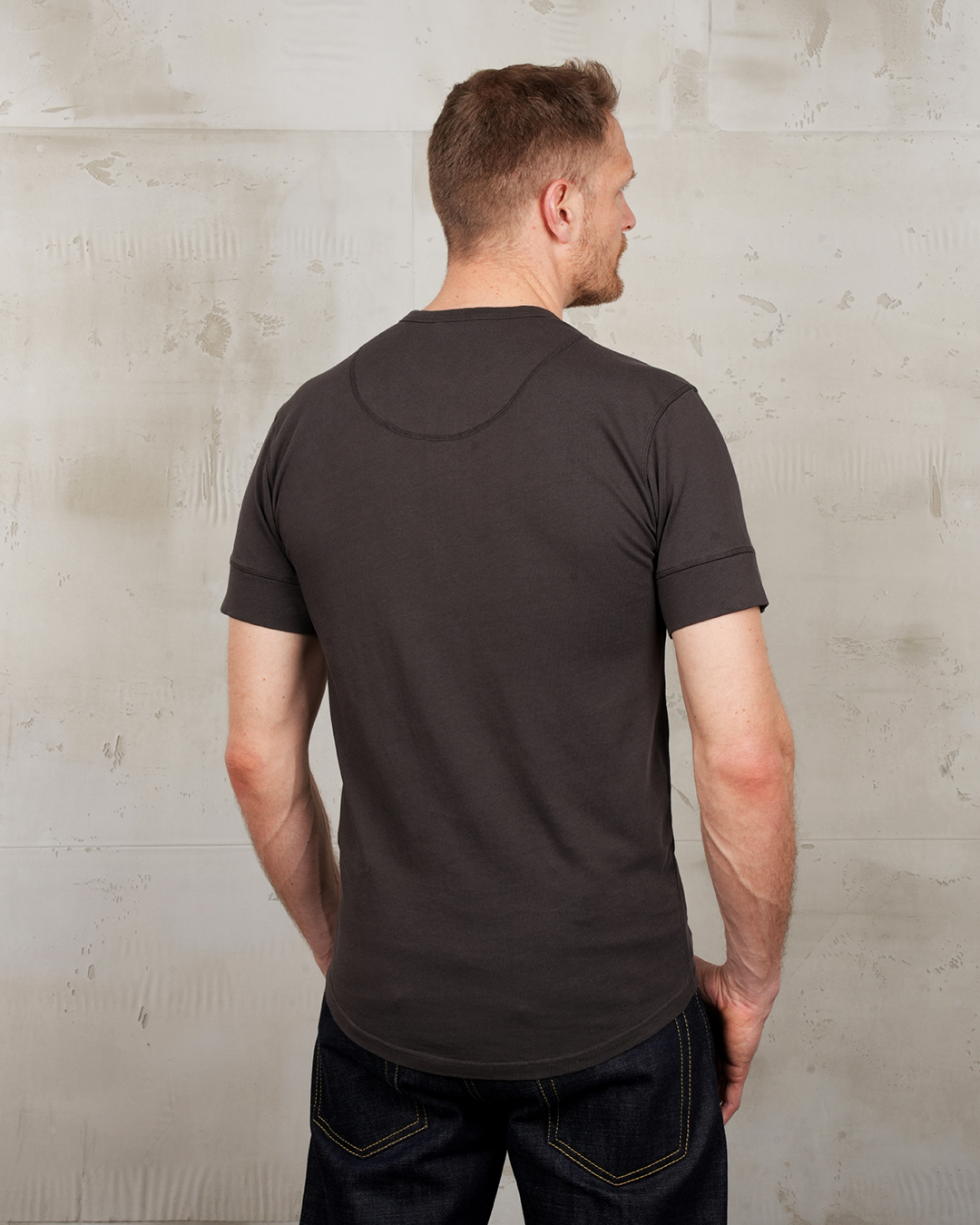 1927 Henley Short Sleeve Coffee dos