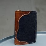 1949 Montana Wallet Japanese Denim ouvert