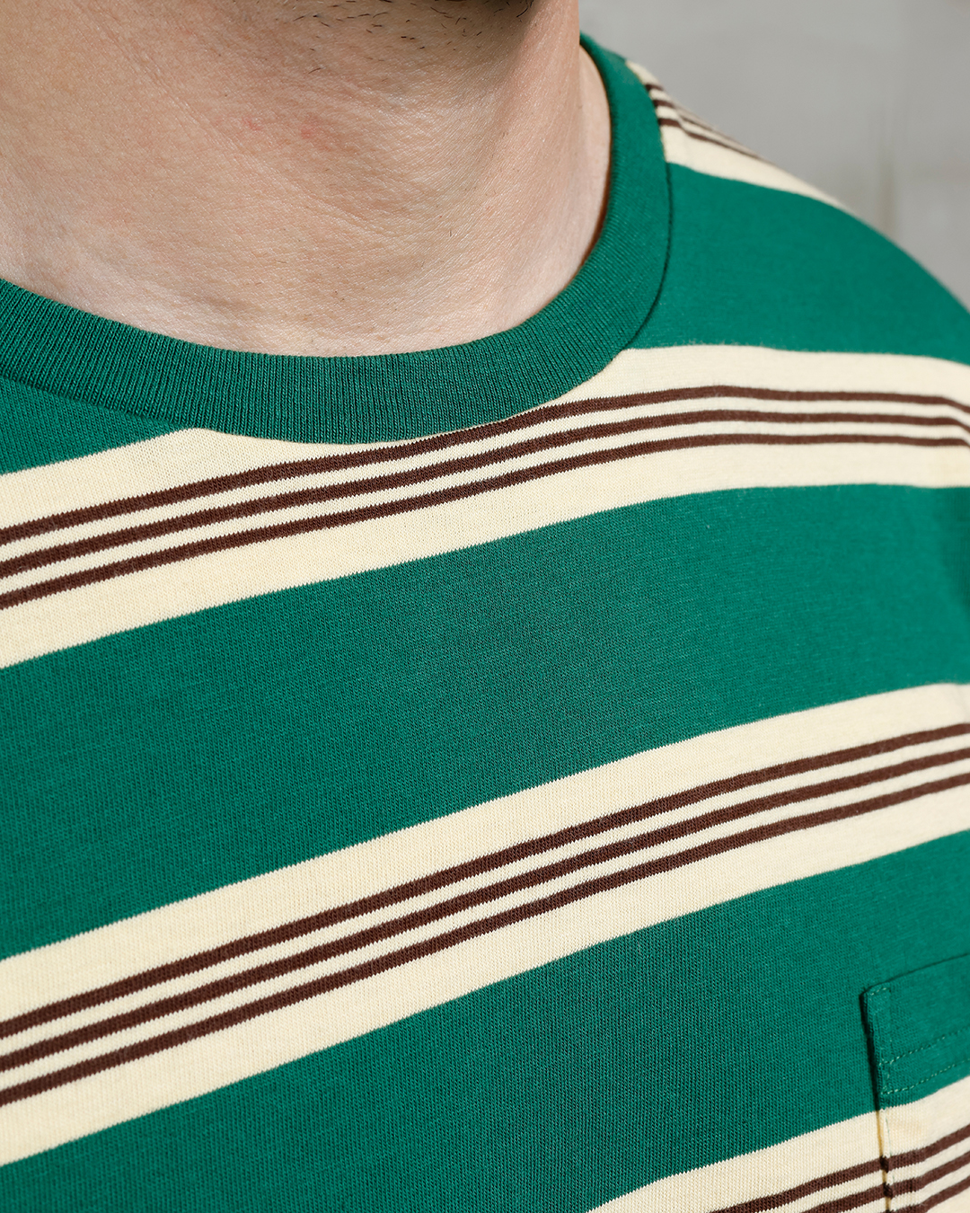1971 Pocket Tee Malibu Green du00e9tail