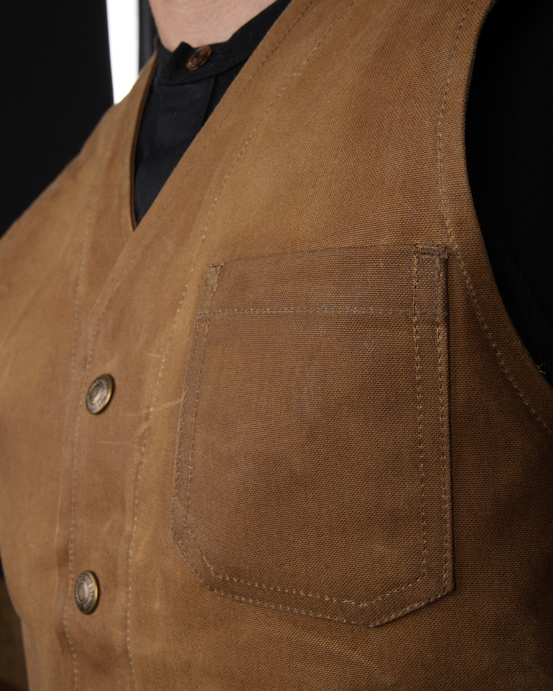 1937 Roamer Vest Waxed Tan tissu