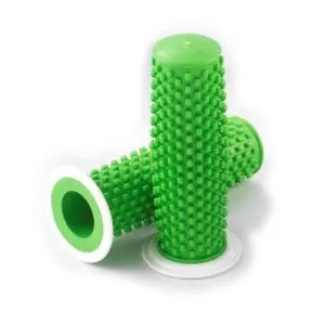 kustomtech-harley-throttle-grips-1-inch-custom-motorcycle-grips-green-with-white-rubber-flange-main-view-marseille-hol