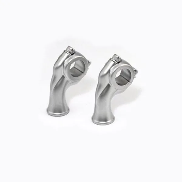 KustomTech Deluxe Risers Satin Chrome — 22 mm (7/8″) handlebar