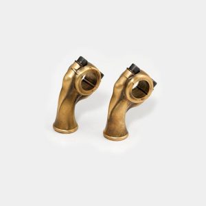 Kustomtech Riser per manubrio Deluxe Harley Davidson in ottone grezzo 25,4 mm 1 Vista principale Marseille Holdfast