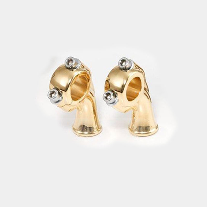 Luxe KustomTech stuurverhogers van gepolijst messing — 25,4 mm (1″) stuur