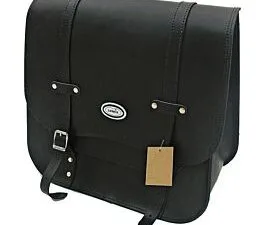 Ledrie 30L Solo zijtas — Zwart leer