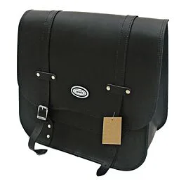 Sacoche latérale solo 30L — Cuir Noir Ledrie